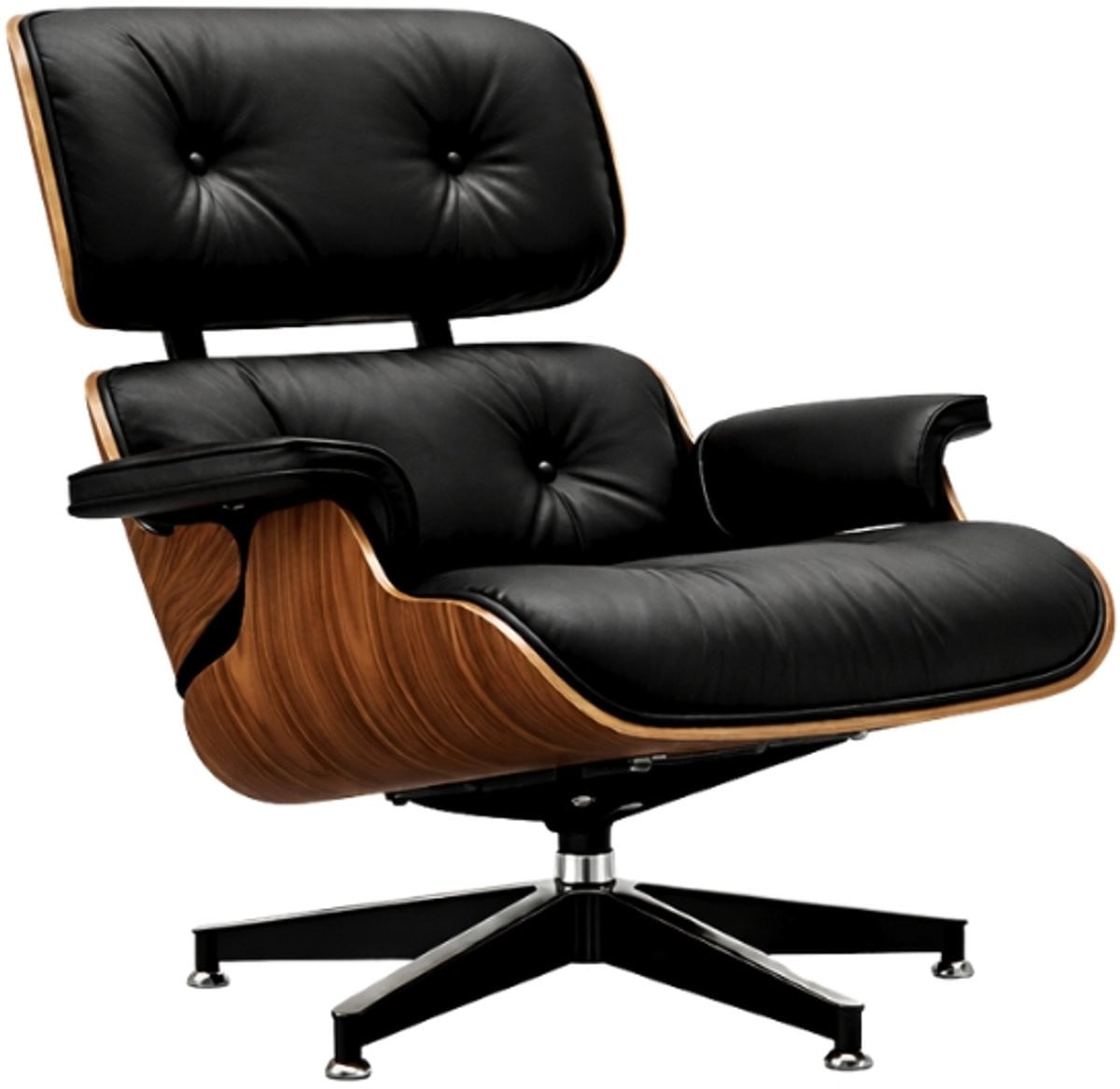 Moderne zwarte lounge fauteuil voor volwassenen