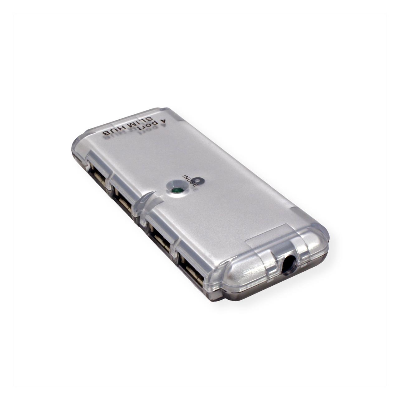 Value USB 2.0 Notebook Hub, 4 Ports, ohne Netzteil (USB-A, 4 Ports) (14.99.5015)
