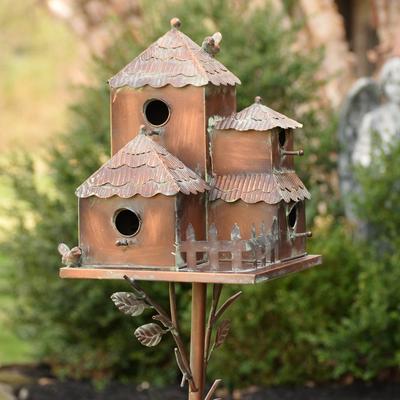 Zaer Ltd "Country Style Iron Birdhouse ""Plumsteadville"""