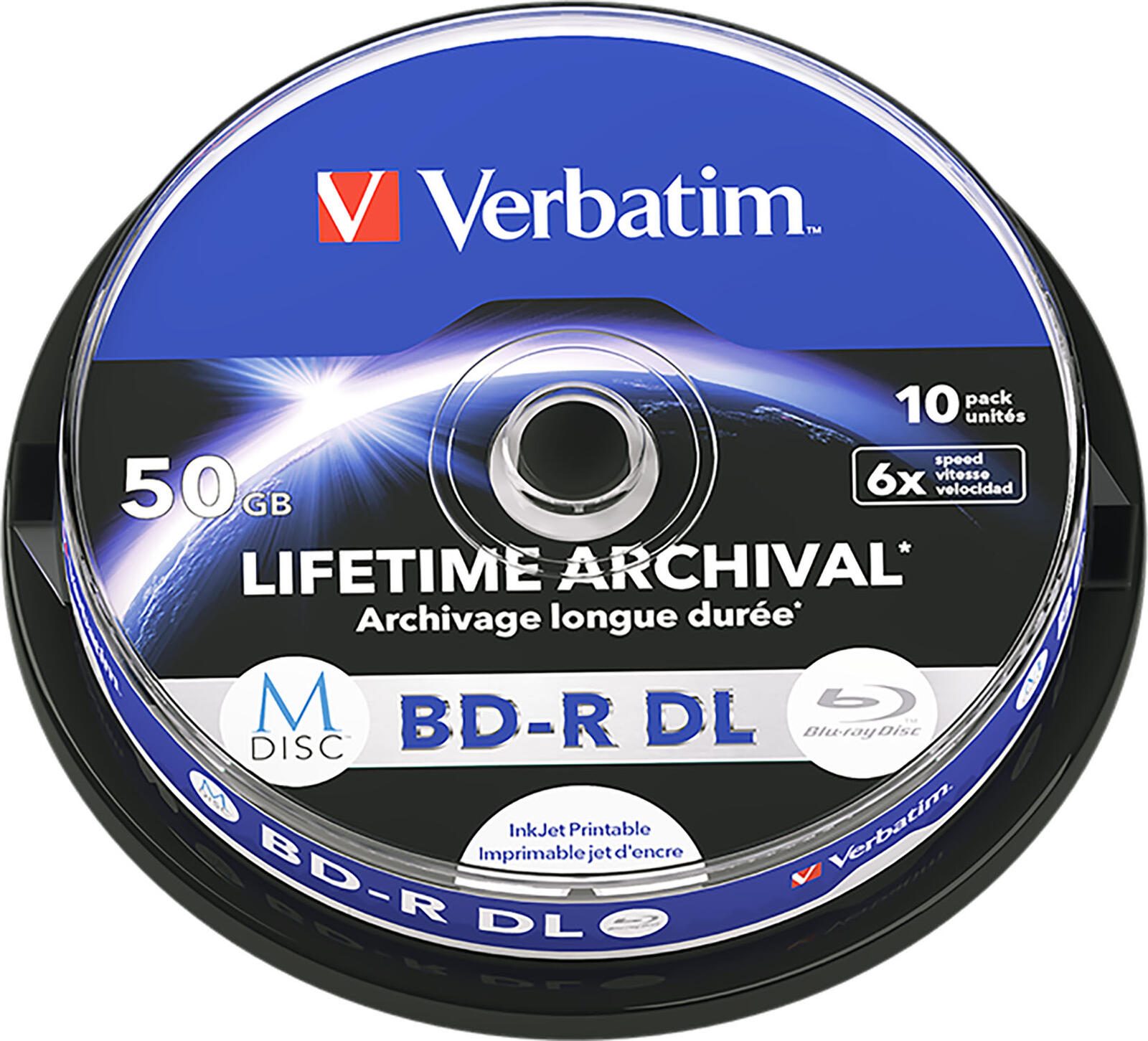 Verbatim Blu-Ray Bd-R DL 50GB Spindel 43847