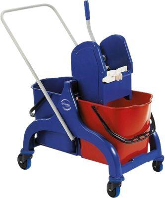 Doppelfahreimer Poly III, Volumen 30 Liter, 2 x 15 Liter Eimer, m. Mopppresse