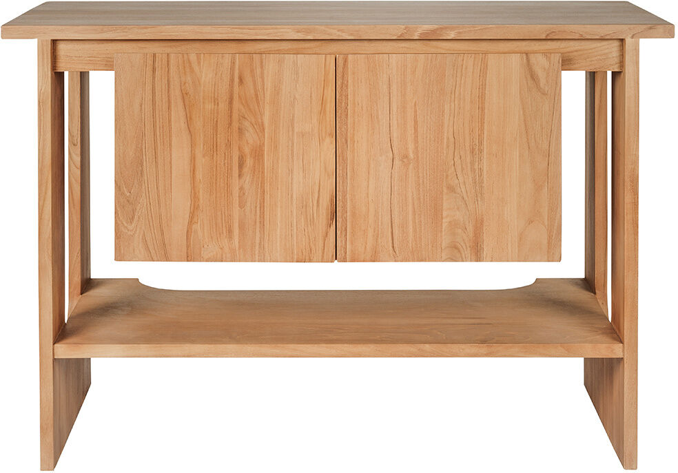Miliboo Massivholz-Badezimmermöbel aus Teakholz L120 cm ALBE