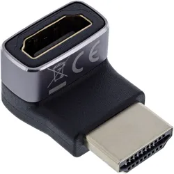 INLINE HDMI Adapter, HDMI A Stecker / Buchse, 90° oben, 8K UHD