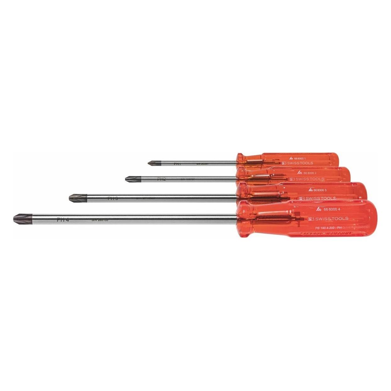 PB Swiss Tools Schraubendreher-Satz für Phillips, mit Kunststoffheft (Kreuzschlitz) (PB 1418)