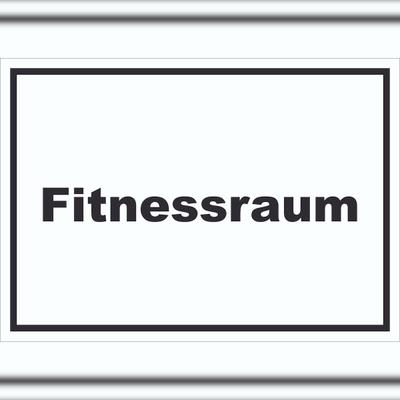 HB-Druck Fitnessraum Schild mit Text Sport Fit waagerecht A1 Rückseite selbstklebend