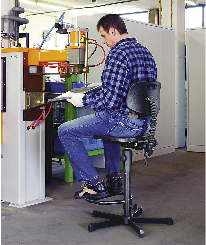 Arbeitsdrehstuhl mit PU-Schaum, mit Fußstütze, mit Bodengleitern und Fußstütze meychair