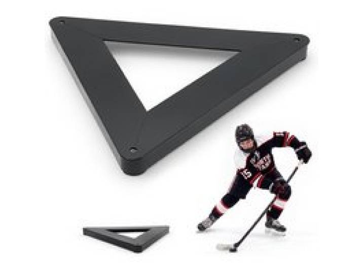 VEVOR Dreieckiger Hockey-Passer Rebounder für Pass- und Stockhandling-Übung, Hockey-Passhilfe mit Mehreren Winkeln, Tragbares Trainingsgerät für Eis und Off-Ice, Puckkontrolle und Schusstechnik