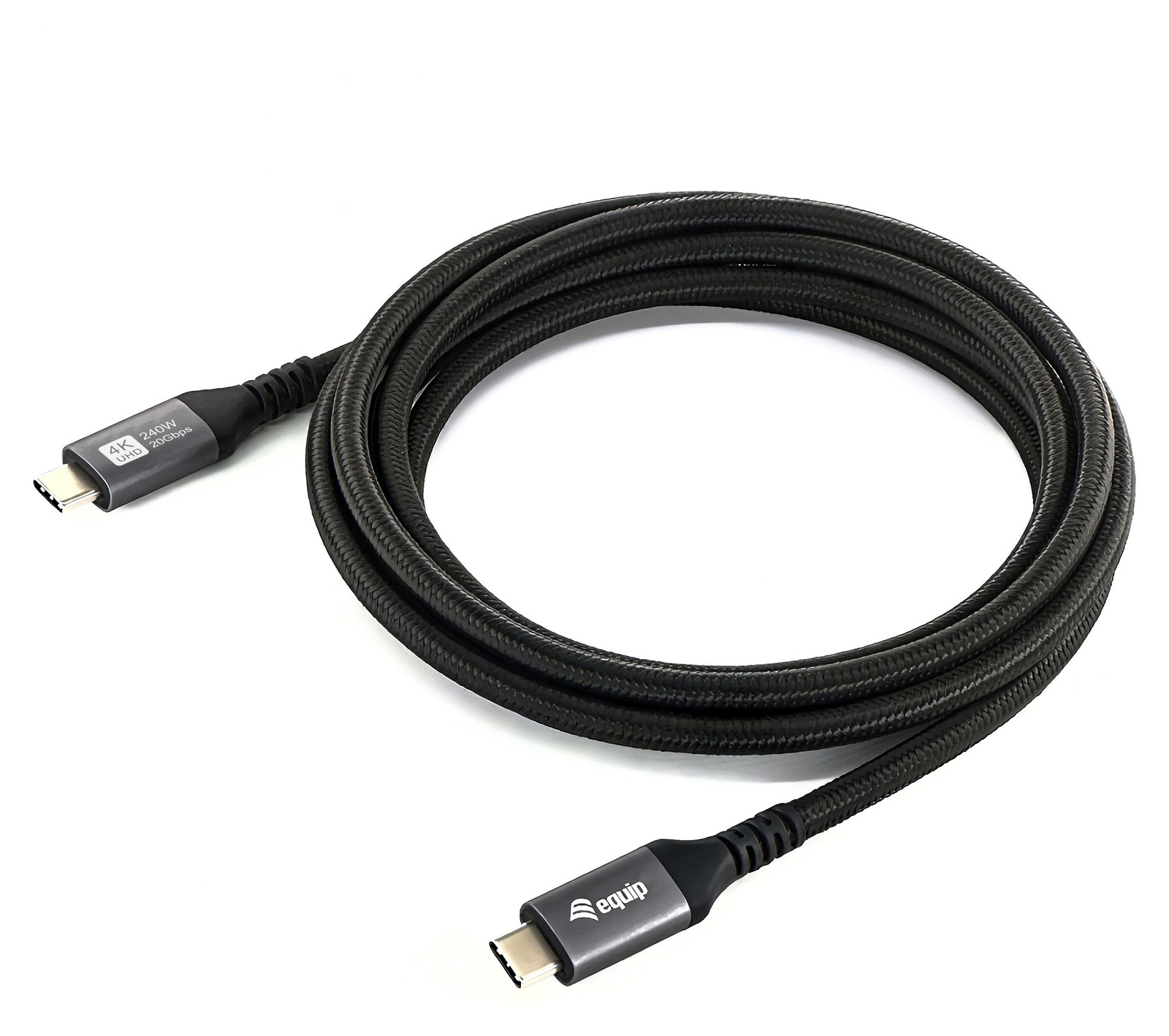 Equip USB-C naar USB-C Gen2x2 Kabel, PD100W, 3.00m, Zwart