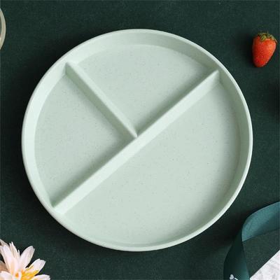 The Handy Homestead Reusable Round Dinner Plates With 3 Compartments: Portion Control For Adults Microwave Safe Color: Style D 1pc