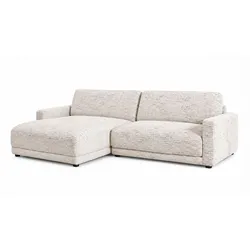 ECKSOFA MARLIN Cremeweiß Flachgewebe