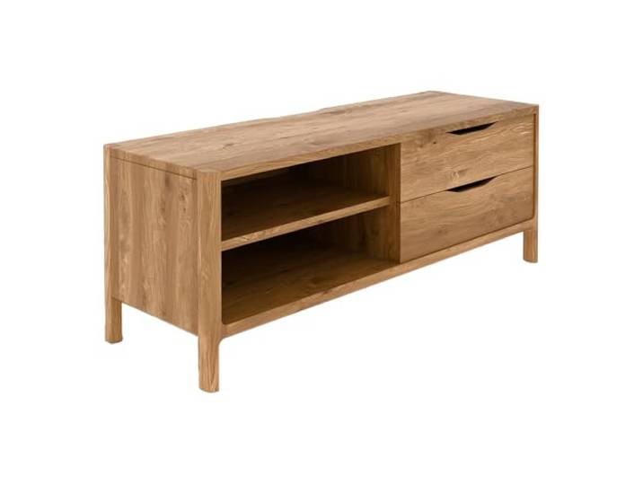 Lomadox Lowboard TV-Schrank, Wildeiche massiv geölt, montierte Lieferung, Massivholz/Echtholz, B/H/T ca. 111/48/50 cm