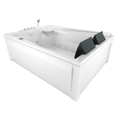 AcquaVapore Whirlpool Pool Badewanne Eckwanne Wanne W12H-A-ALL 135x180cm Reinigungsfunktion mit Farblichtherapie passive Schlauch-Reinigung