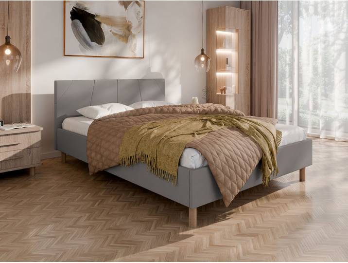 Homesy Polsterbett ALMORE Elegantes Polsterbett für modernen Wohnstil