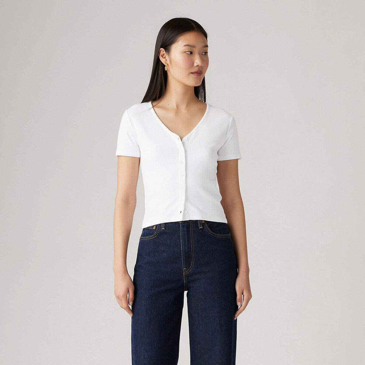 LEVI'S T-shirt court col V