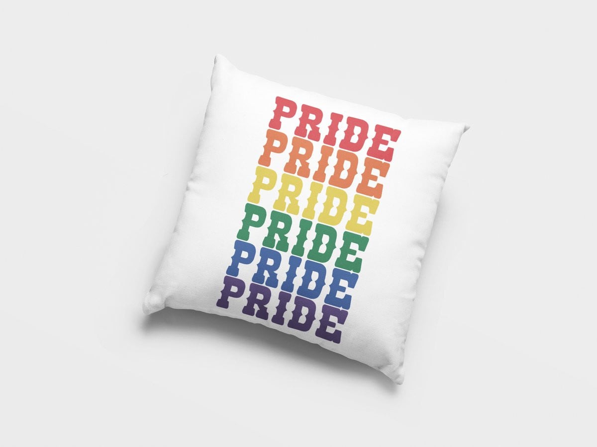 Regenboog Pride Kussen met LGBTQ+ Vlag Ontwerp voor Huisdecoratie