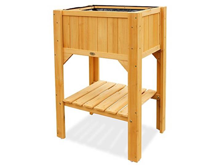 HABAU 2853 Jardinière surélevée compacte avec Plateau Jaune