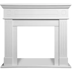Divina Fire Kaminrahmen mit Holzverkleidung, B 110 x T 36 x H 100 mm, Cambridge White