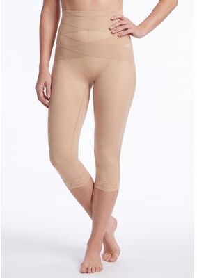 Plus Size Women's Power Shaper Firm Control High-Waist Capri Shaper by Secret Solutions in Nude (Size 1X)
