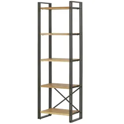 Bücherregal aus massivem Akazienholz  ¦ holzfarben ¦ Maße (cm): B: 65 H: 196 T: 38.0