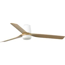 DC Deckenventilator Punt Tub Weiß-Ahorn mit LED