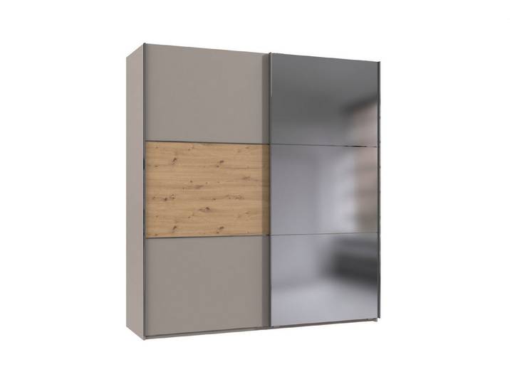 freiraum Schwebetürenschrank Schwebetürenschrank >indiana A SAHARAGRAU / ARTISAN / SPIEGEL - 200x216x65cm (BxHxT)