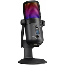 Rampage Diyez schwarz / Tischmikrofon / kapazitiv / Mini Jack 3,5 mm / USB-C, Mikrofon