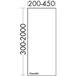 Burgbad Tür und Glaseinlegeboden Sys30 PG3 Diago Höhe: variabel, Breite: variabel, Lichtgrau Matt,  FRW1500LF3355
