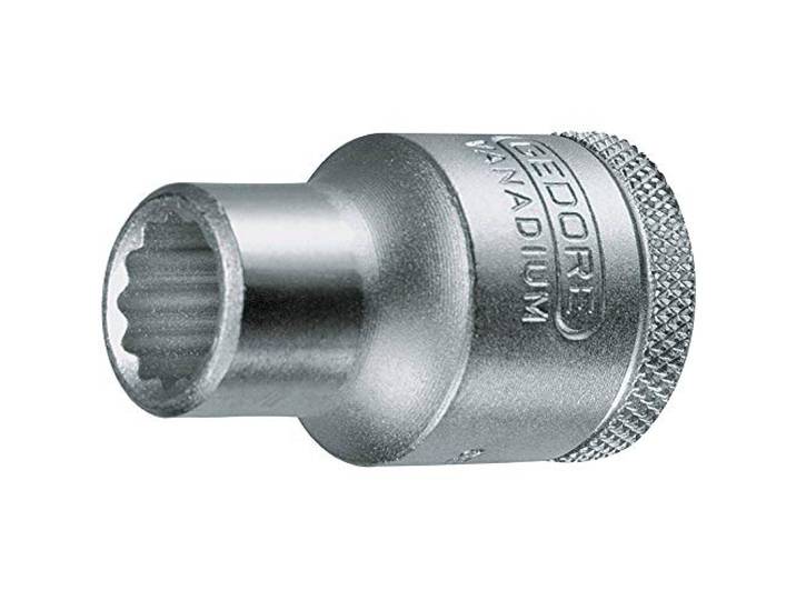 GEDORE Steeksleutelinzetstuk, moeren, 1/2'' 12,5 mm aandrijving, 12-kant, 26 mm breedte, gereedschap, D 19 26, verchroomd staal