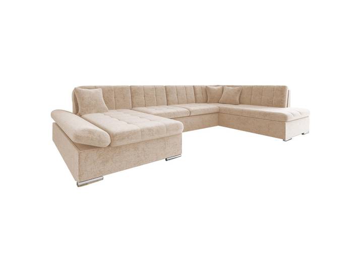 Mirjan24 Ecksofa Bergen, Seite: Links, Sahara, U-Form,Rechteckig, 345x76x205 cm, Wohnzimmer, Sofas & Couches, Wohnlandschaften, Wohnlandschaften in U-Form