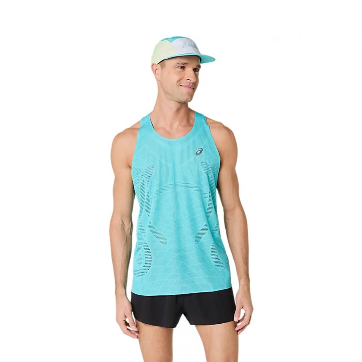 Camiseta Regata Asics Metarun Azul, Tamanho L Homem