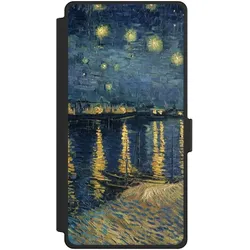 Nivocase Klapphülle für Samsung Galaxy S25 Ultra Handyhülle aus Kunst Leder NIVOflip schwarz Kunst Malerei (Samsung Galaxy S25 Ultra), Smartphone Hülle, Schwarz