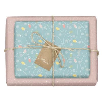 Geschenkpapier Set Weihnachten: Handschuhe (blau, rosa) für Kinder und Erwachsene, Sonstige von , Dabelino