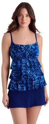 Plus Size Women's Faux Ruffle Skirtini by Longitude in Sweet Siren (Size 24)