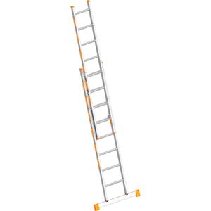 Layher Schiebeleiter Topic 1035, 2 x 8 Sprossen, 2-teilig, Arbeitshöhe: 4,65 m