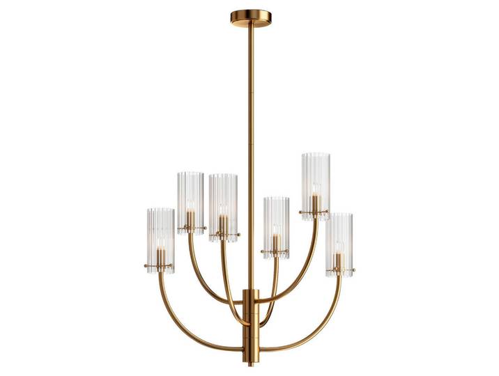 Maytoni Kronleuchter, Messingfarben, Metall, Glas, 61x44.7x61 cm, CE, höhenverstellbar, Lampen & Leuchten, Innenbeleuchtung, Kronleuchter