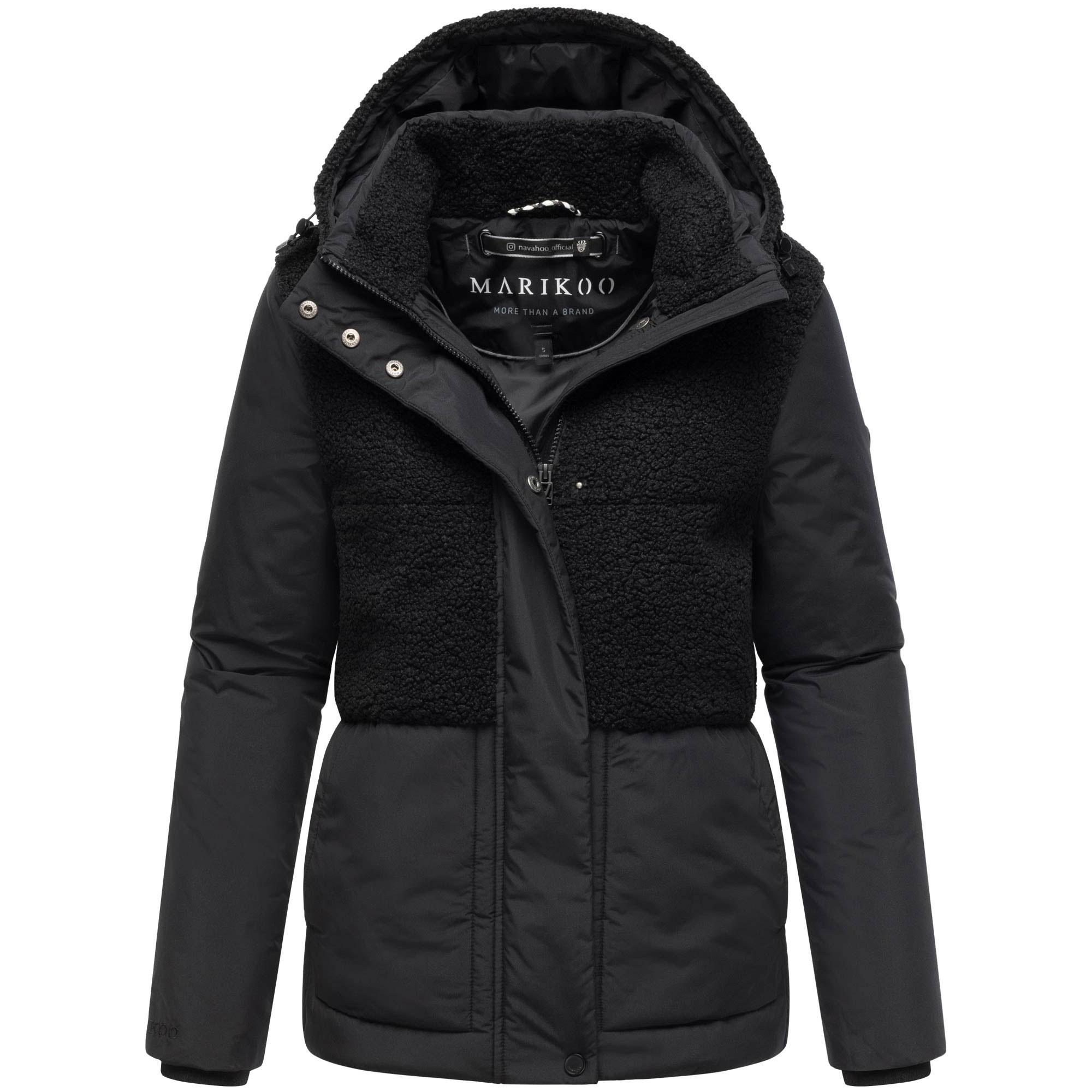 Marikoo Damen Winterjacke Sheeta mit Teddyfleece & Kapuze