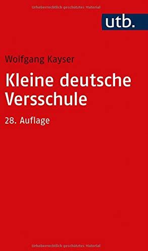 Wolfgang Kayser - Kleine deutsche Versschule - Preis vom 13.10.2026 19:28:25 h