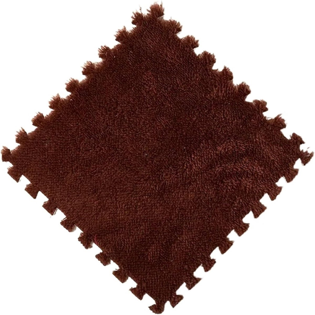Pluche Puzzelmat Vloertegels Schuim - Schokabsorberend - 20 Stuks - Koffie