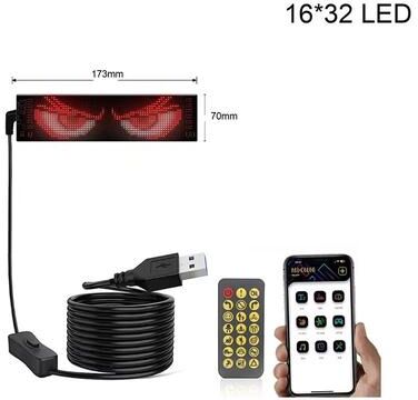 Inspired Finds RGB LED Matrix Pixel Panel For Car And Truck With Bluetooth App Control 16x32 Led 2.76x6.69in