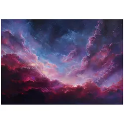 FOTOTAPETE Wolken Himmel Lila 350x250 cm
