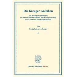 Die Kreuger-Anleihen., Fachbücher von Georg Schwarzenberger