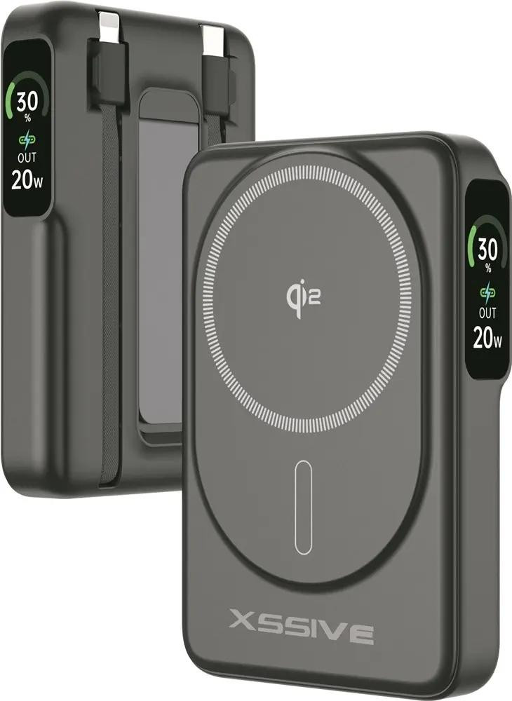Xssive Qi2 Magnetic Wireless Powerbank 10.000mAh - zwart