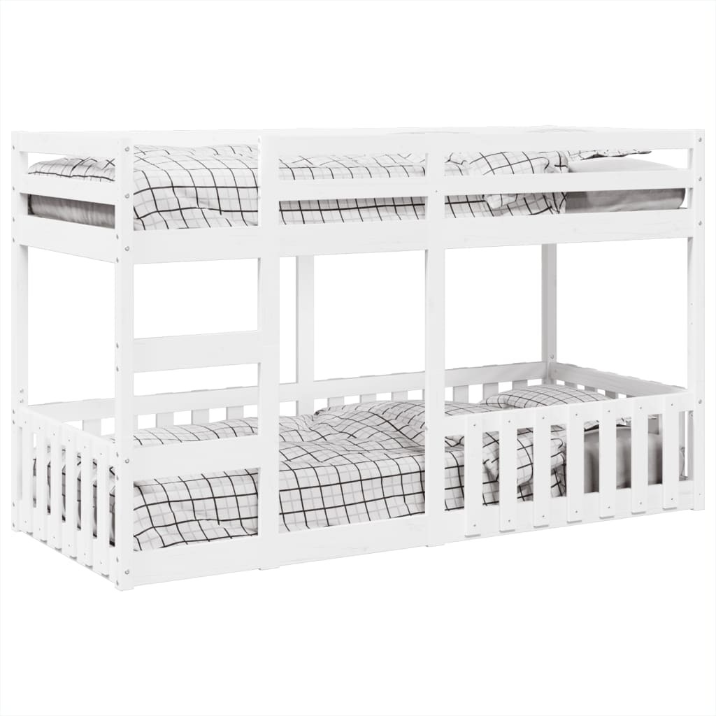 Maison Exclusive - Etagenbett Weiß 80x200 cm Massivholz Kiefer