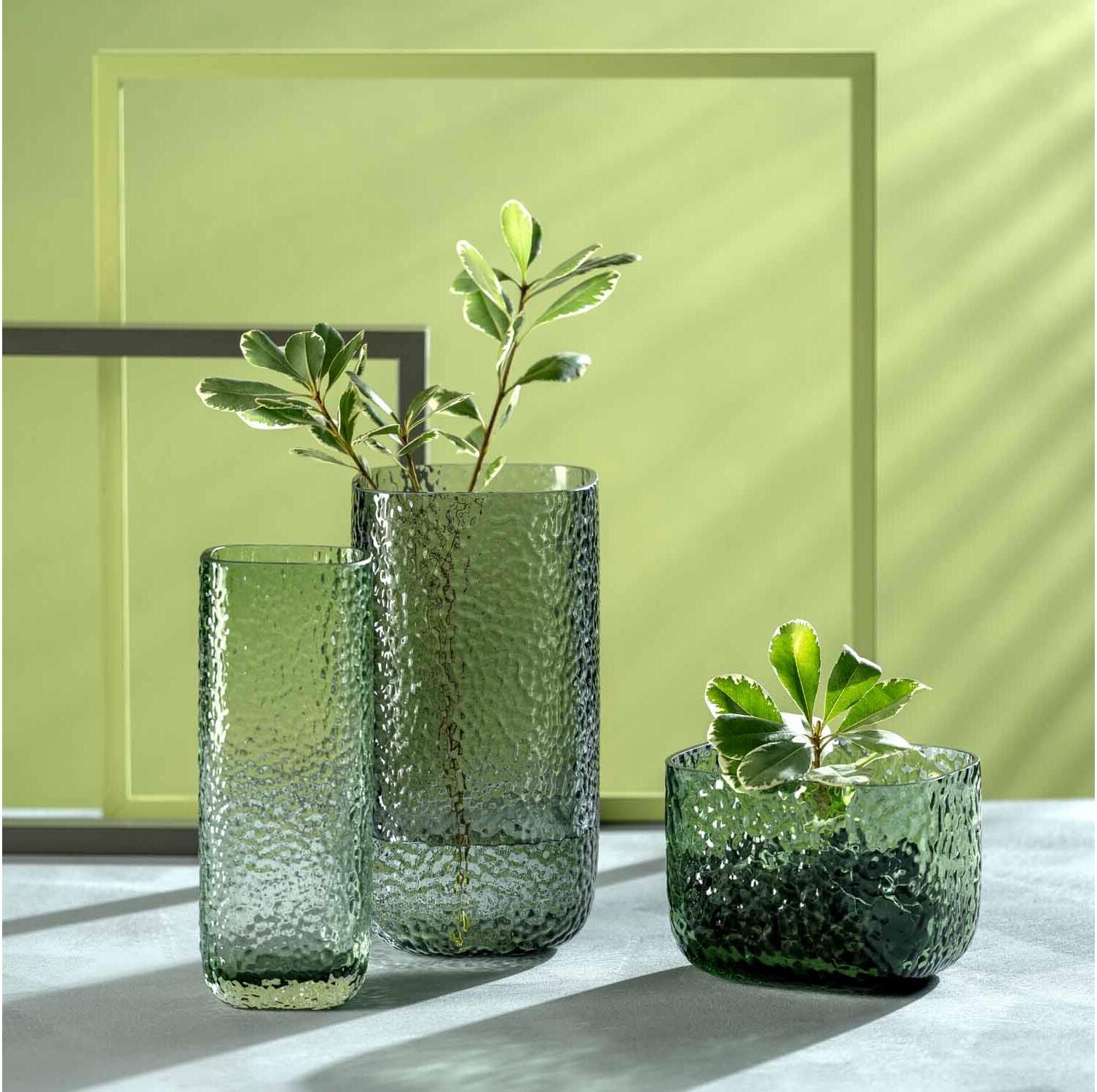 Dekovase LEONARDO "Martello", grau, B:15cm H:29cm, Glas, Vasen, Dekovase grau B/H/T: 15cm x 29cm