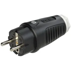 PCE 0522-sw Taurus2 Vollgummi-Stecker 2SL IP54 (schwarz/weiß) 0522sw