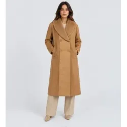 Twinset für Damen. 262TT2190 Brauner Spalmati-Mantel (38), Lässig, Wolle