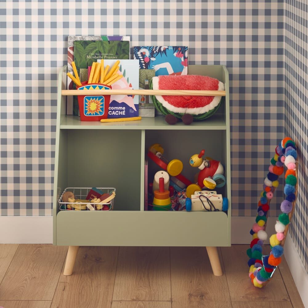 sweeek Mueble para niños, 2 compartimentos, verde