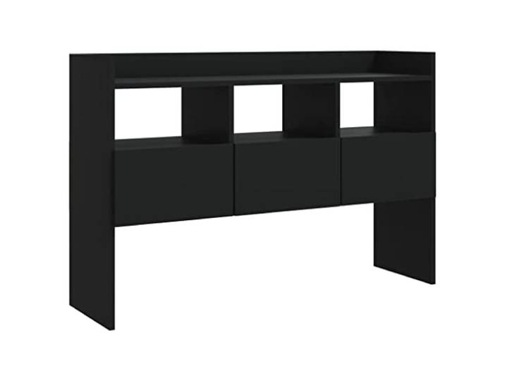 vidaXL Sideboard mit 3 Schubladen 3 Fächern Kommode Anrichte Schrank Beistellschrank Mehrzweckschrank Standschrank Schwarz 105x30x70cm Holzwerkstoff