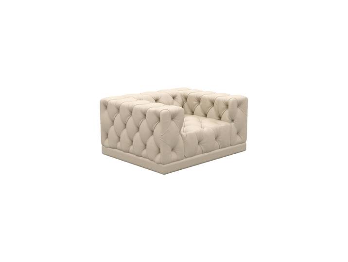 Design Echtleder Loungesessel „Malika“ Echtleder Beige BLOOMINGLOFT Collection