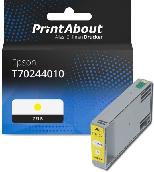 PrintAbout Druckerpatrone kompatibel mit Epson T70244010 - Gelb